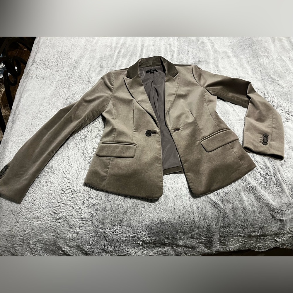 velvet fitted jacket